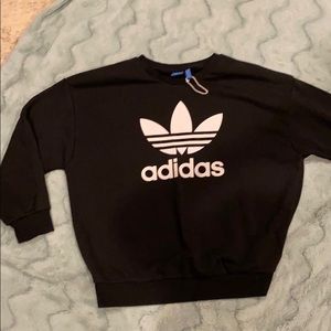 Adidas black sweatshirt. No hood.